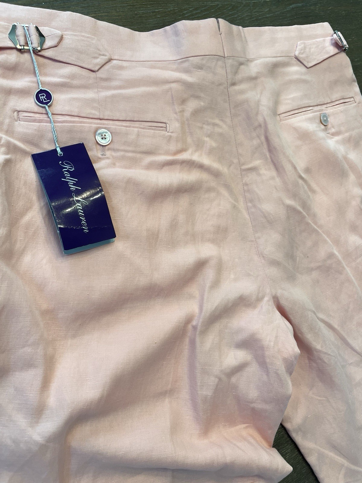 Ralph Lauren Purple Label Linen Pleated Trouser