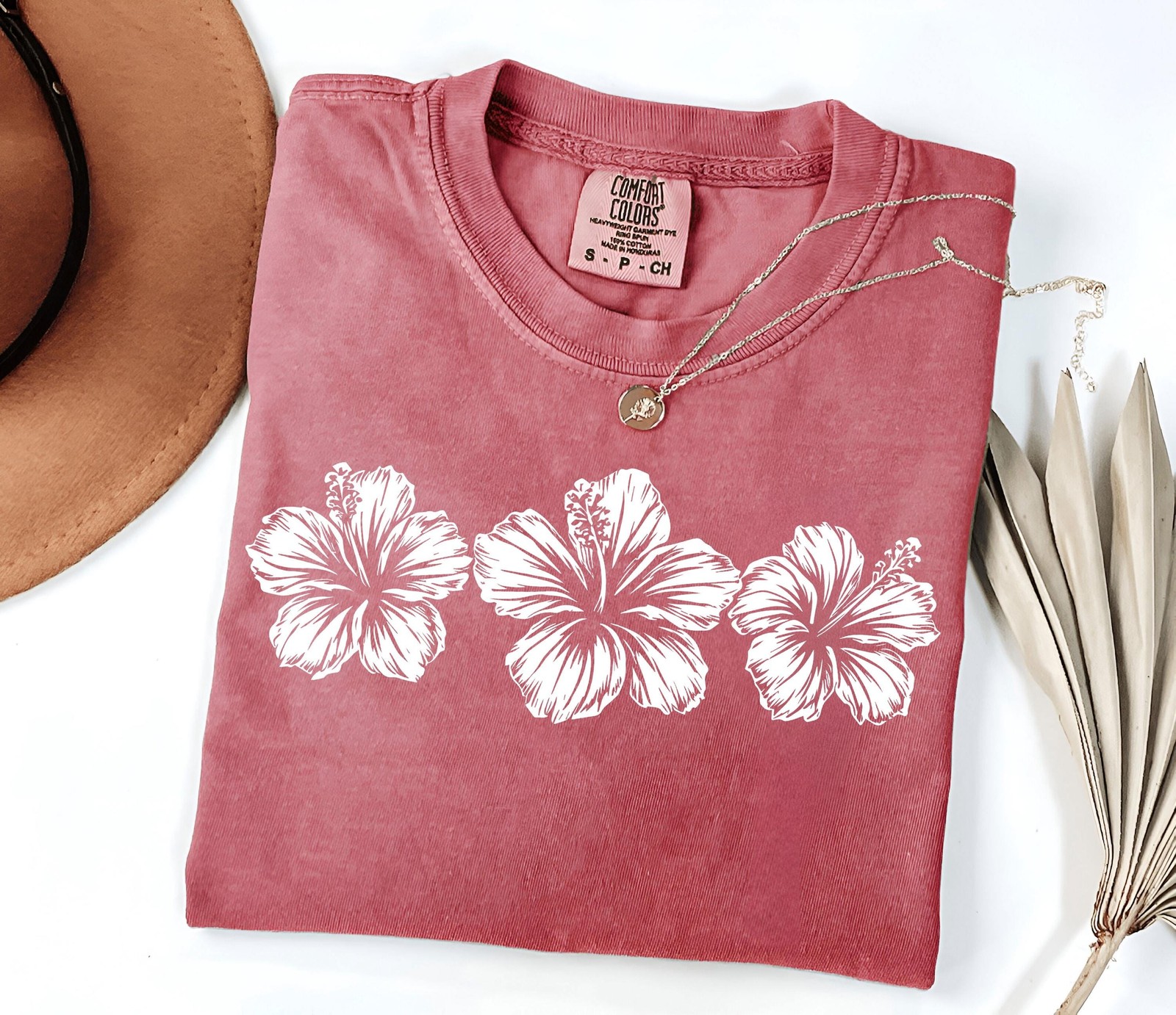 Comfort Colors Hibiscus Flower T-Shirt Tropical Beach Tee
