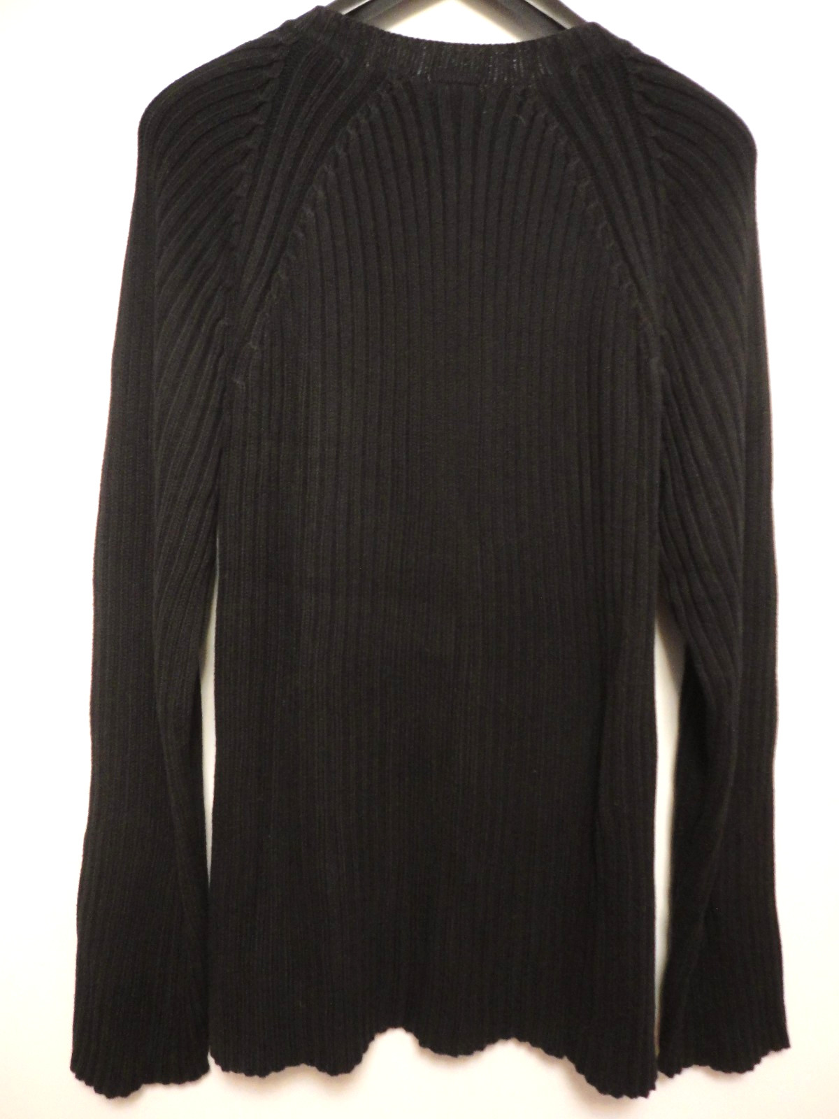 Armani Exchange Men’s XL Black Ribbed Cotton Sweater Long Sleeve Crew Neck