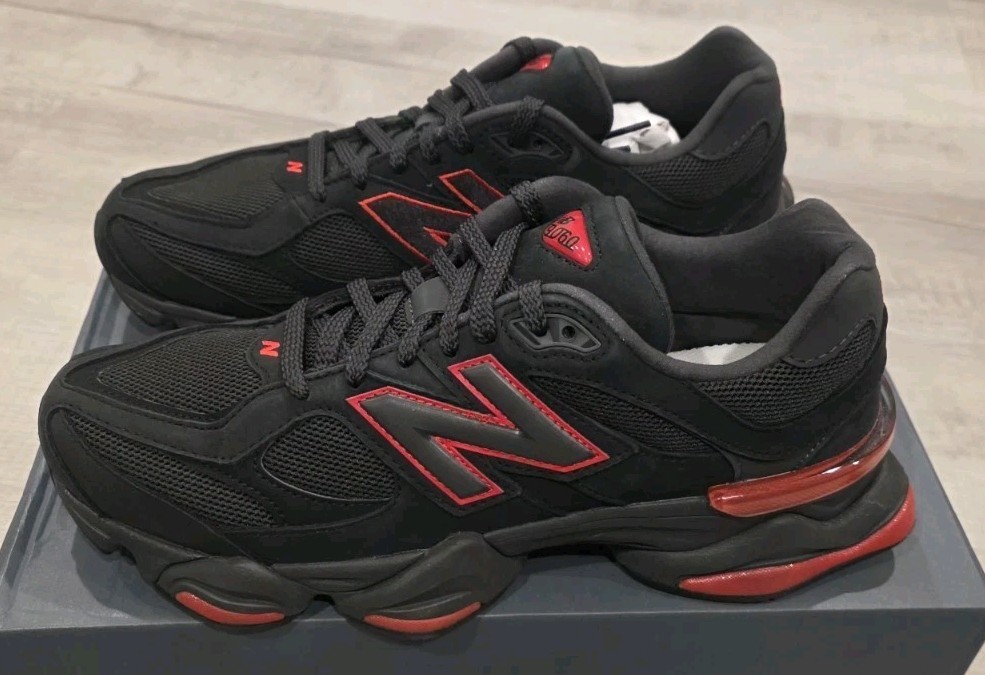 New Balance Men’s 9060 Black/Red’ | Sizes 11US | U9060JR