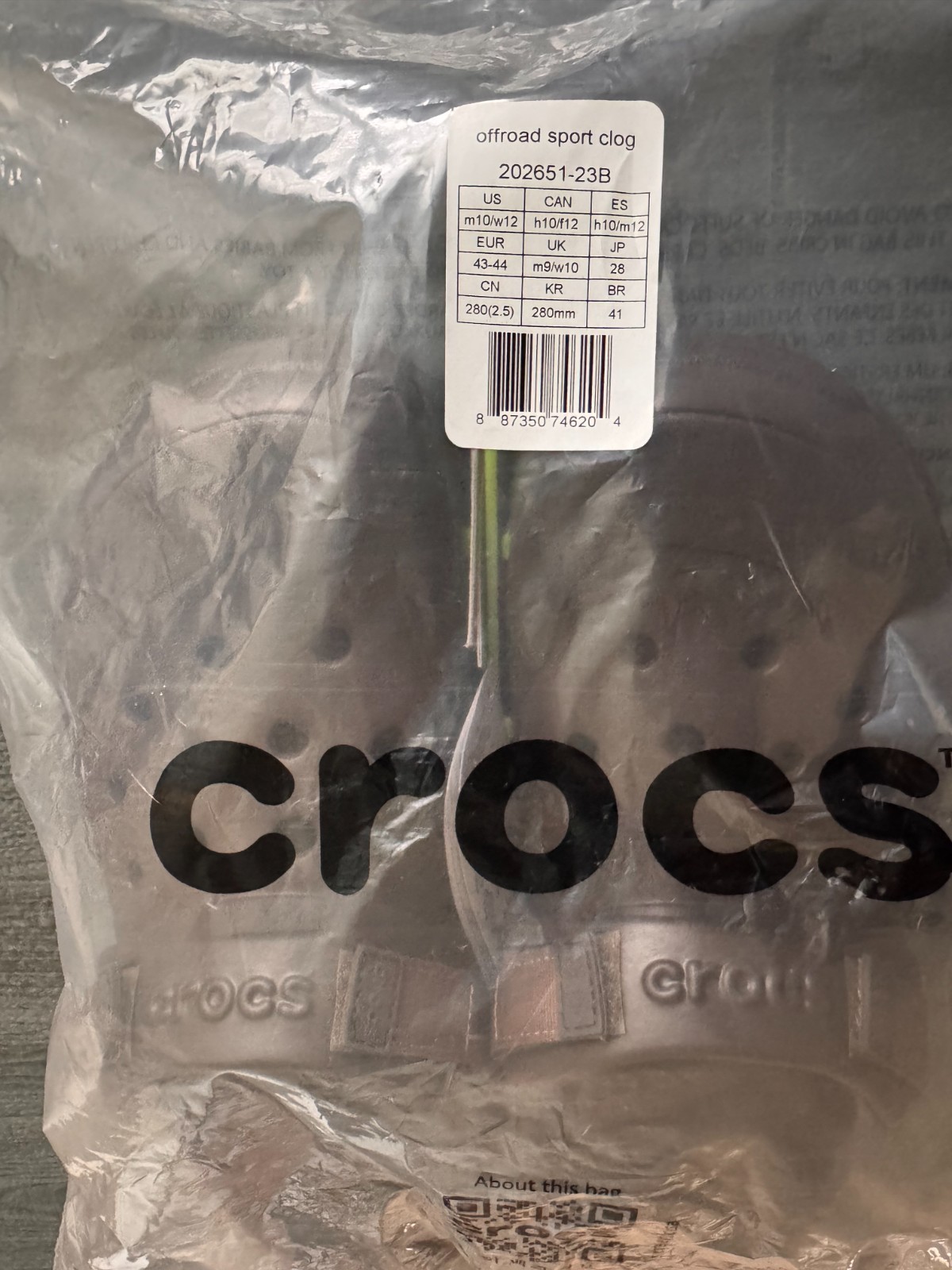 Crocs Men’s Offroad Sport Clogs Slip-on Sandals – US Size 10 | Espresso / Walnut
