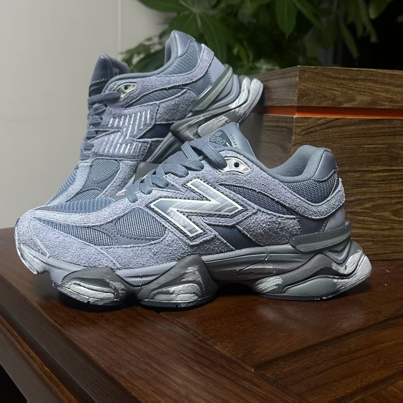 U9060BPM-New Balance 9060 Arctic Grey Sport Men’s Running Comfort Shoes –