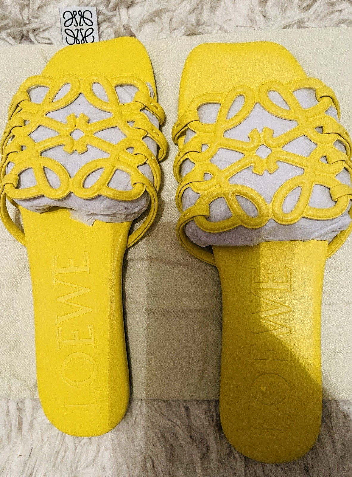 YellowLoewe Flat Sandals With Dust Bag Sz 40Never worn