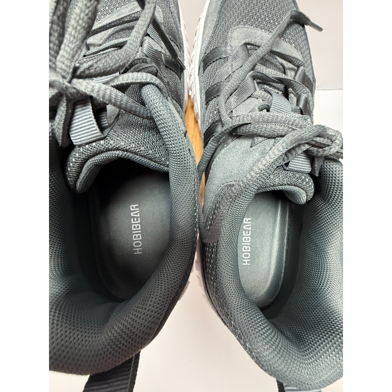 HOBIBEAR Gray Lightweight Athletic Walking Shoes Comfort Casual Outdoor EU 43