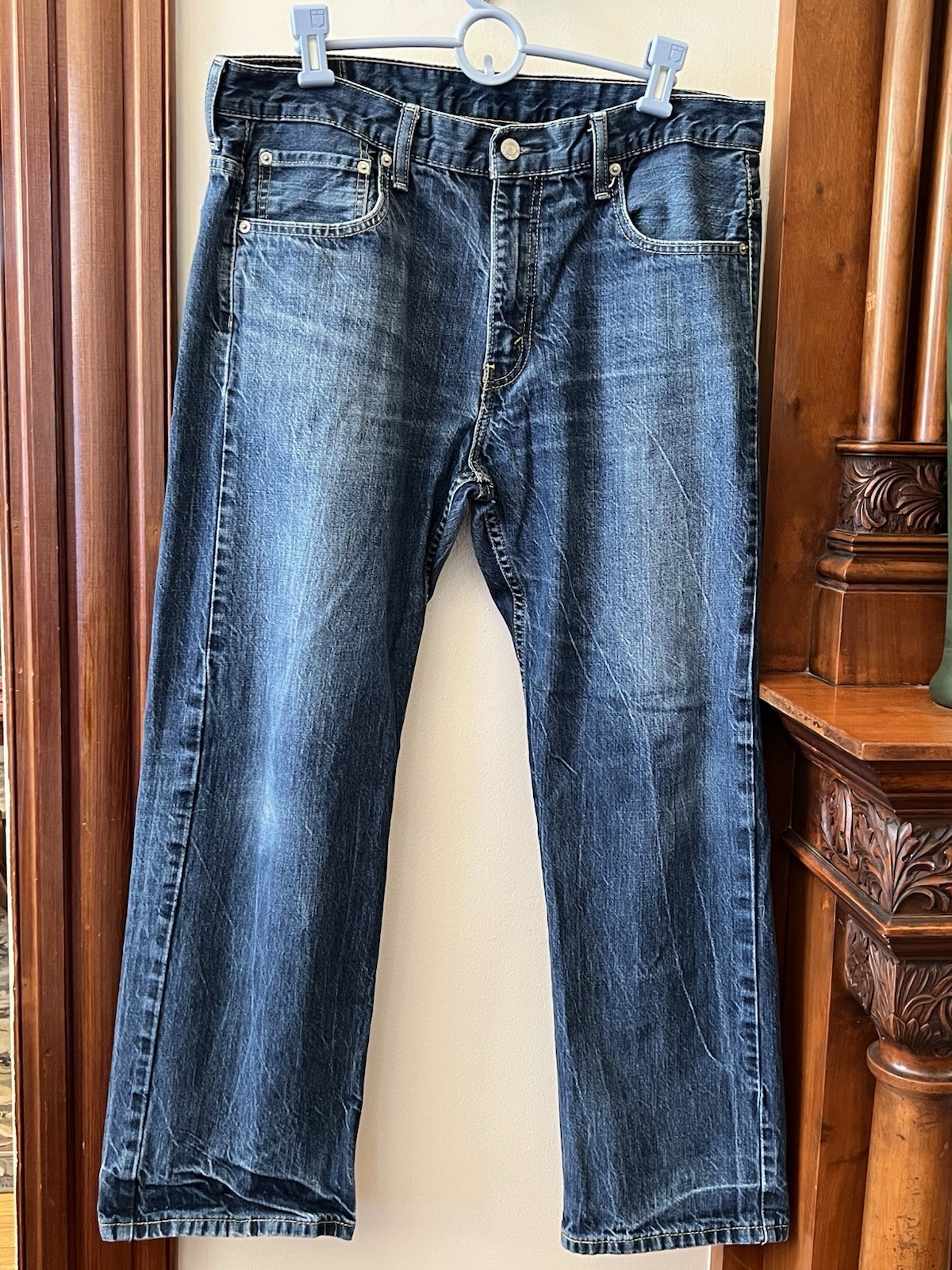 Levi’s 569 Loose Fit Straight Distressed Denim Jeans 34×30