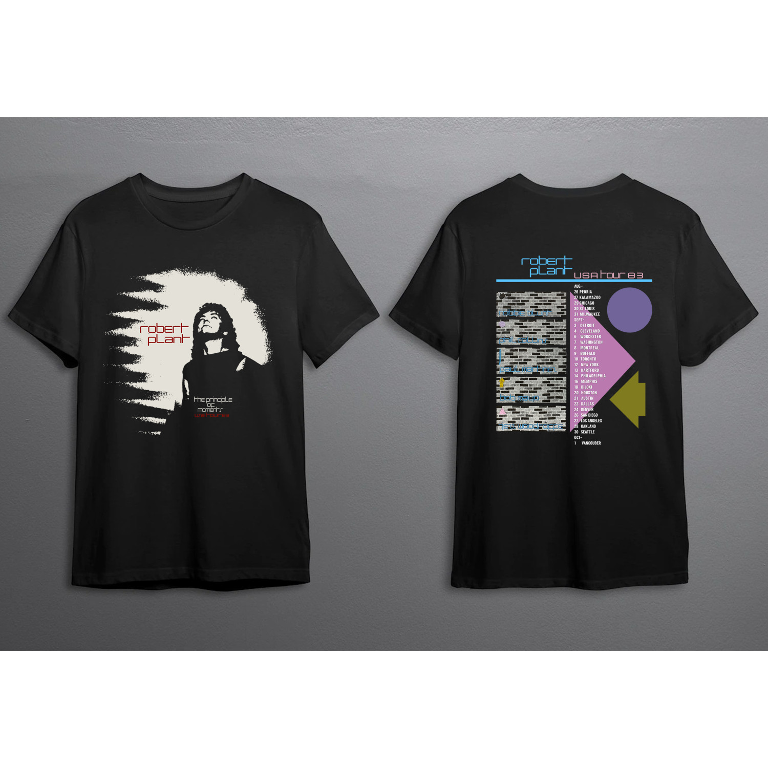 1983 Robert Plant The Principle Of Moments USA Tour T-Shirt