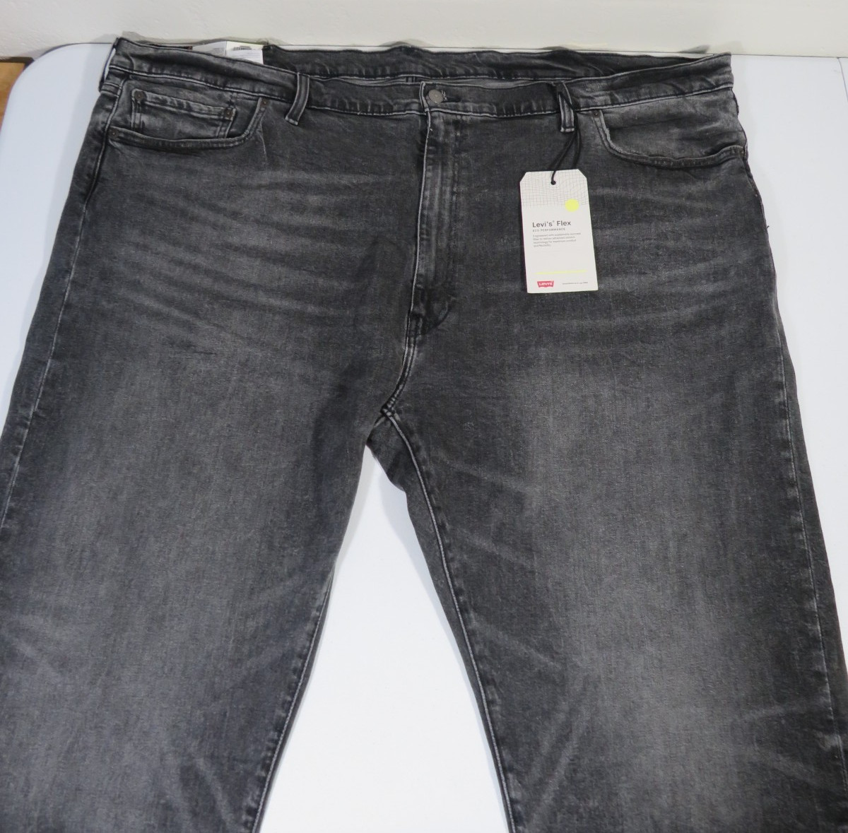 Levis 502 Flex NWT Big Tall 54 x 32 (54 x 31 Actual) Black Denim Jeans New!