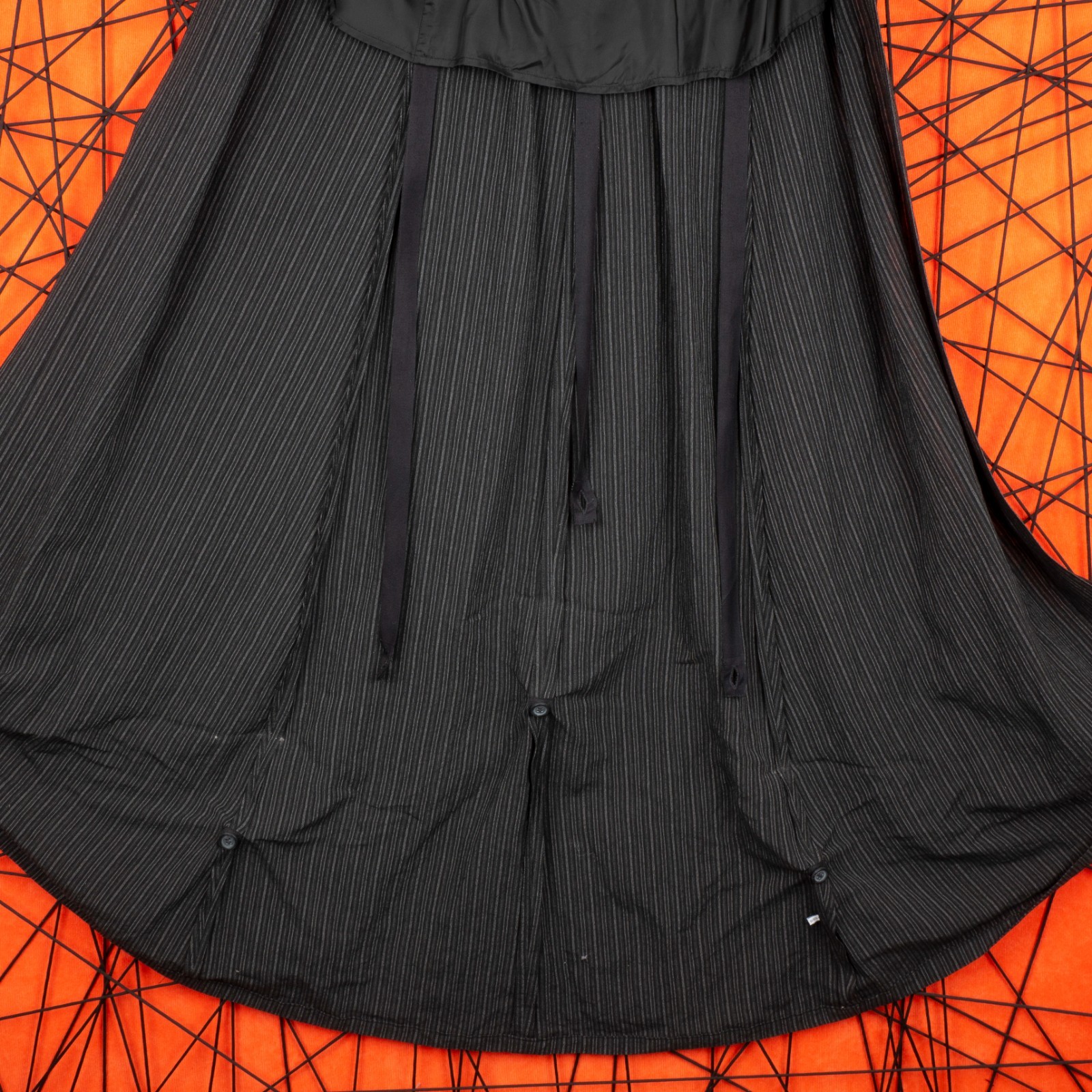 Ann Demeulemeester Gray Pinstripe Deconstructed Trench Vest Dress Cardigan 38 M