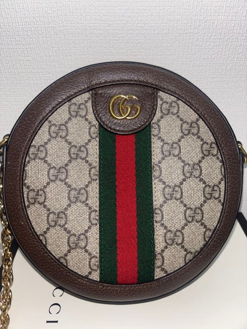 GUCCI Ophidia GG Mini Round Shoulder Bag Excellent Condition Gift Present 0620b