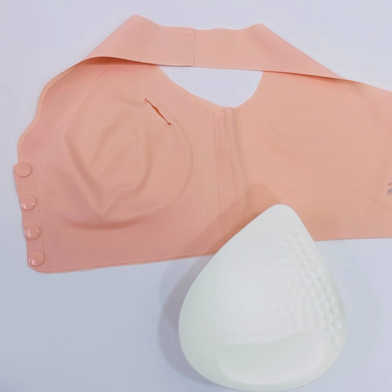 Lot 3pc Daisy Bras No Show Laser Cut Women Comfy Bra Front Close Button Seamless