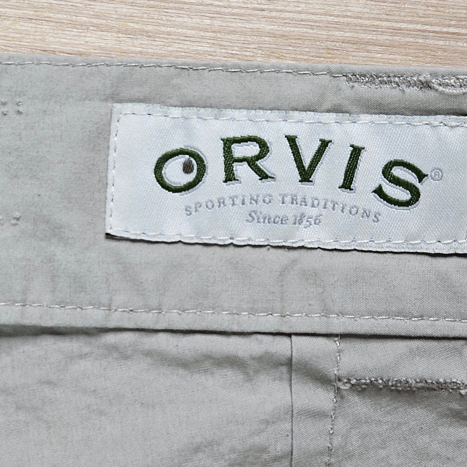 Orvis Convertible Cargo Pants Mens 34×27.5 Gray Zip Off Hiking Outdoor Fishing