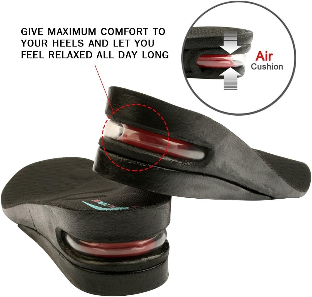 Elevate Your Style: 2″ Height Increase Insoles with Air Cushion for Men’s 7-11