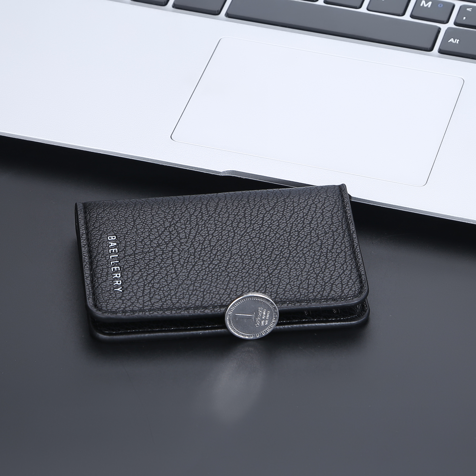 RFID Mens Slim Front Pocket Wallet PU Leather Bifold ID/Credit Card Holder