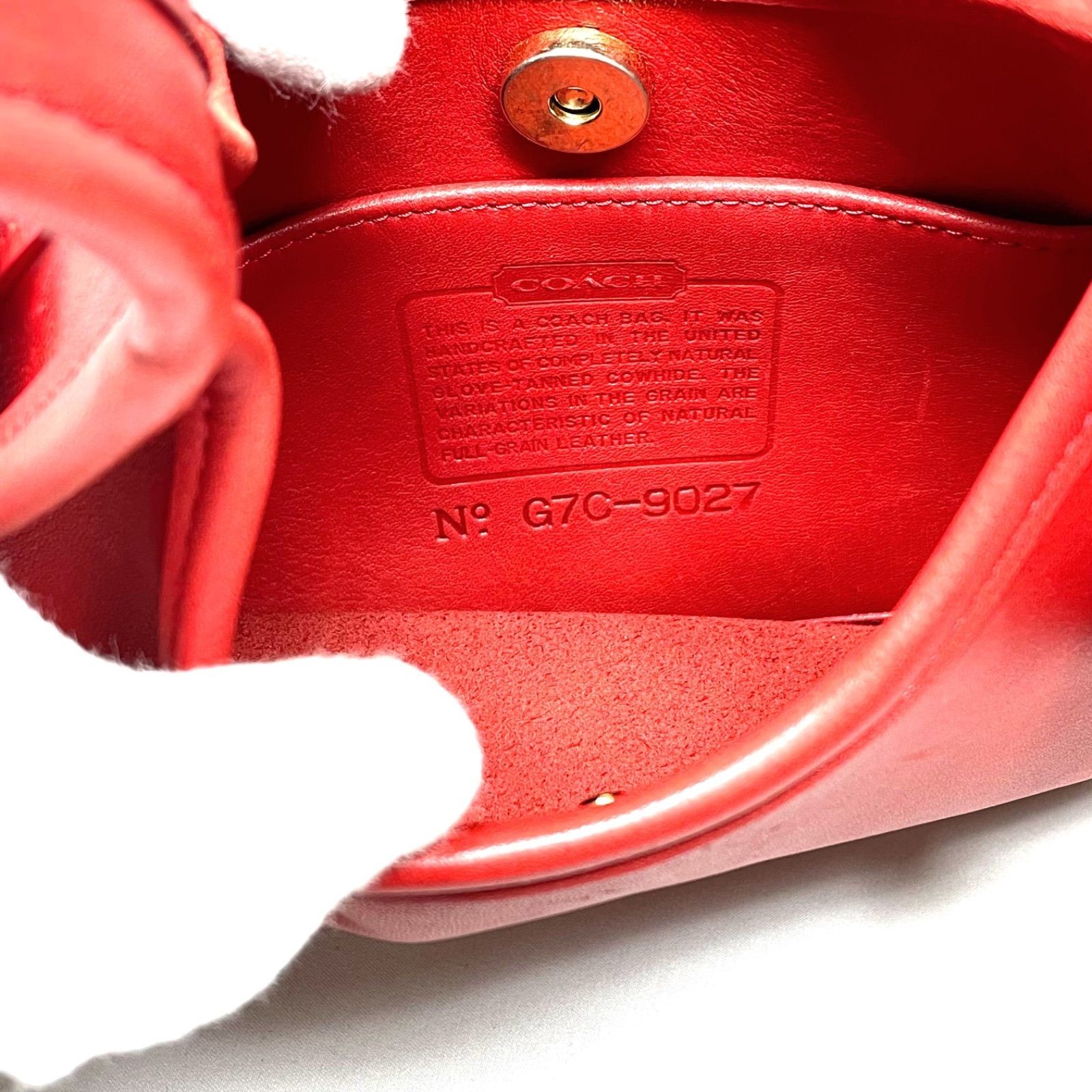 COACH 9027 Vintage Ergo Hobo Mini Hand Shoulder Crossbody bag Red Leather Woman