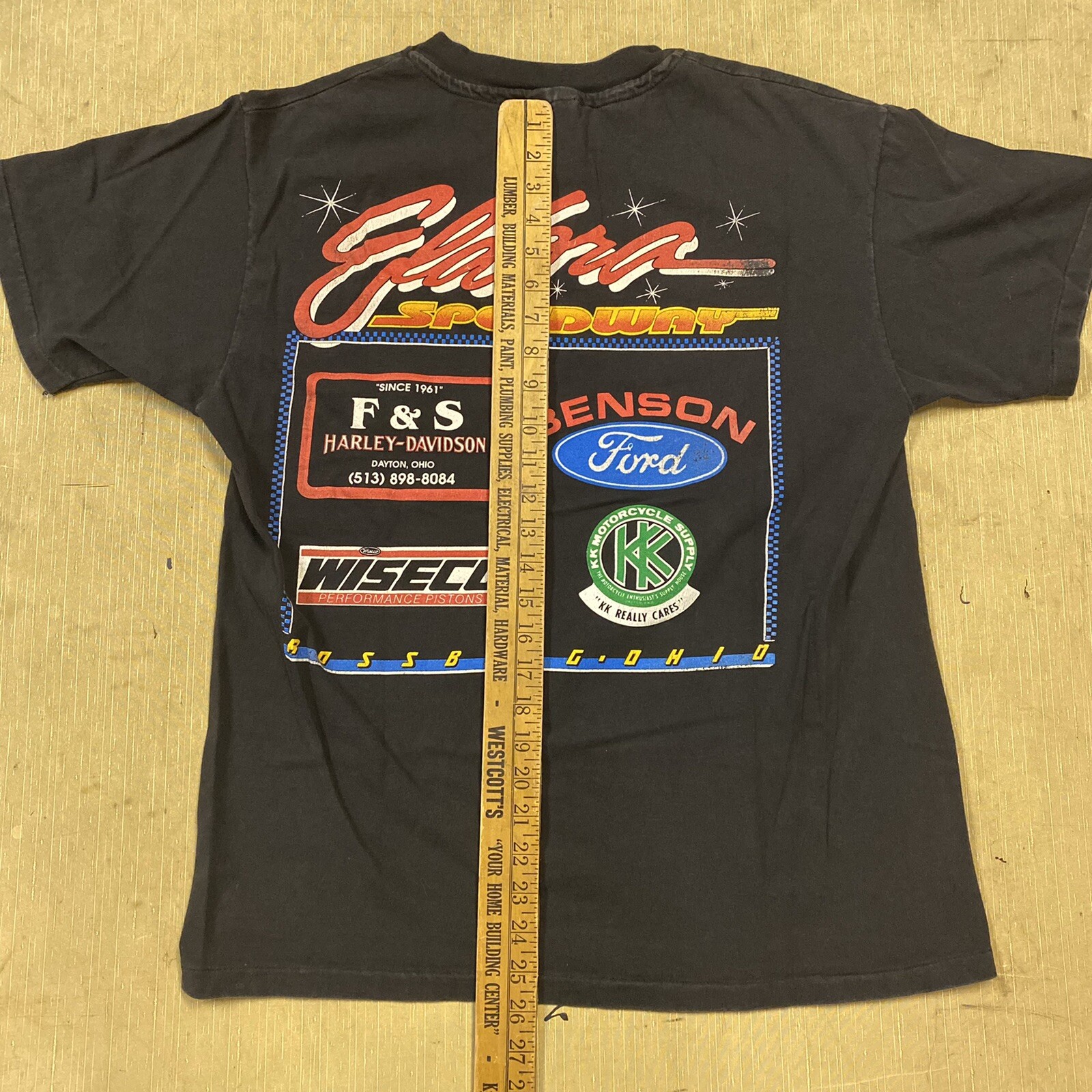 Vintage AMA Motorcycle Racing Eldora Speedway 1st Annual Tshirt Size L Harley