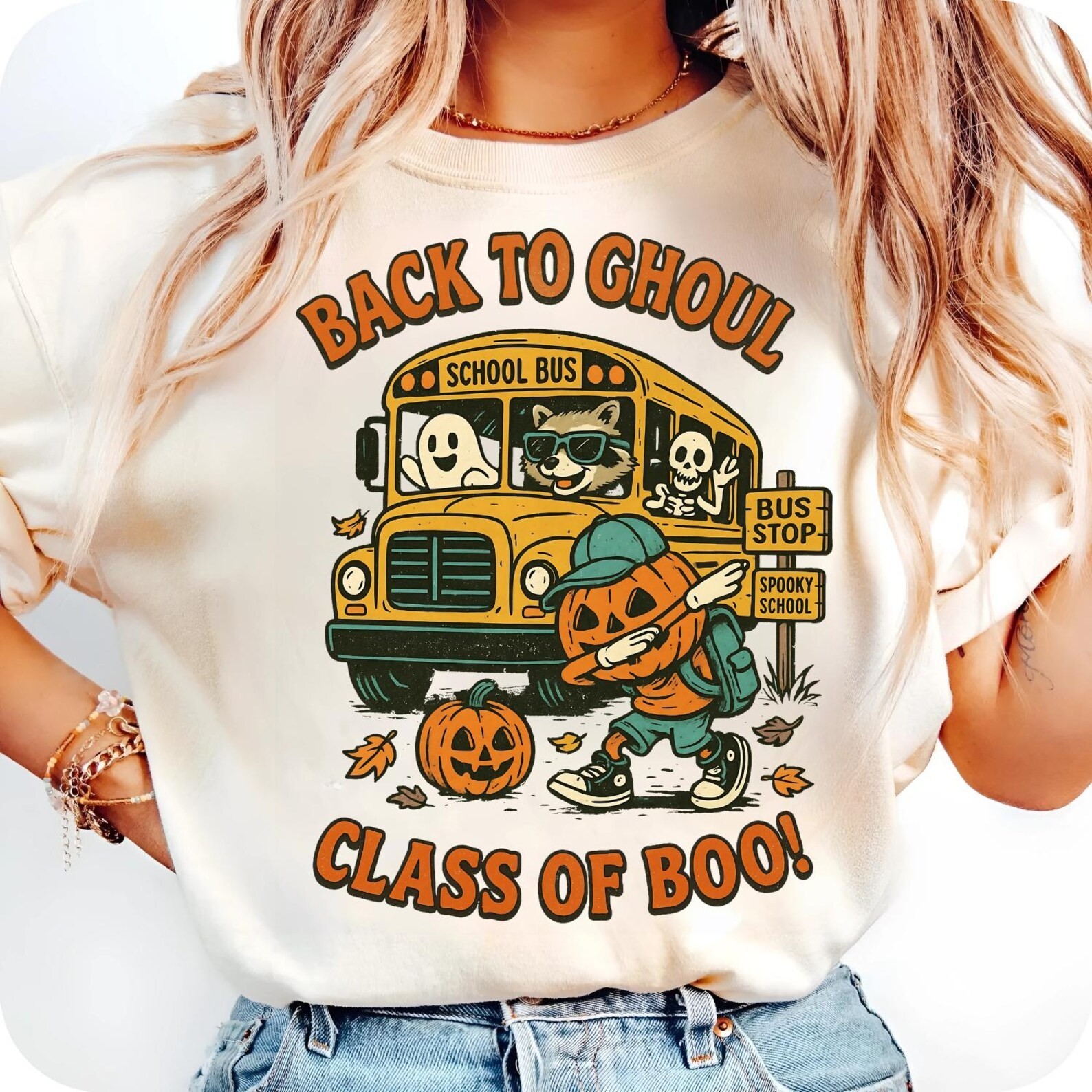 Back to Ghoul Halloween T-Shirt, Class of Boo Funny Spooky Ghost Tee