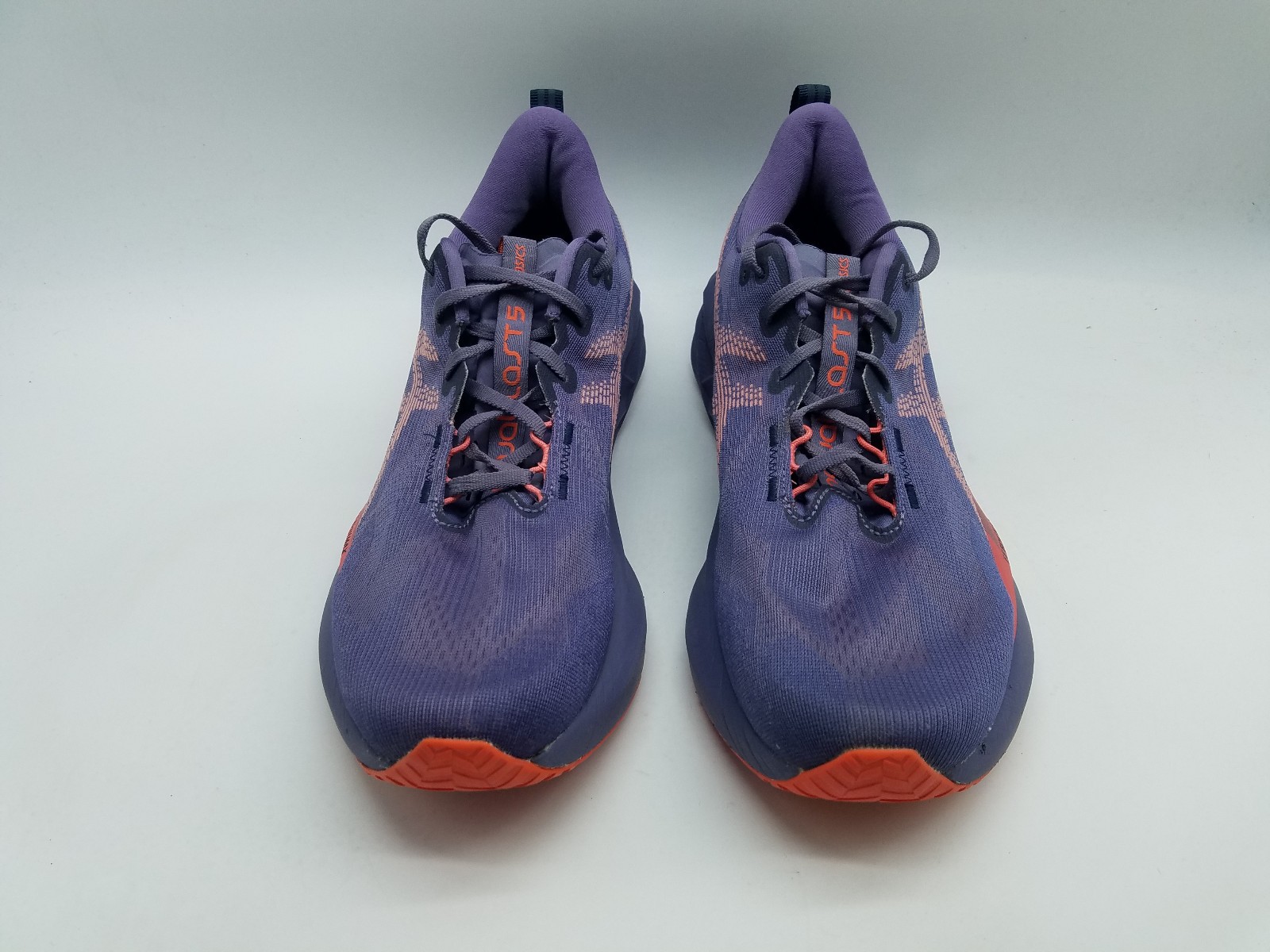 Asics Novoblast 5 Men’s Size 12 Running Shoes Greyish Purple Coral Reef
