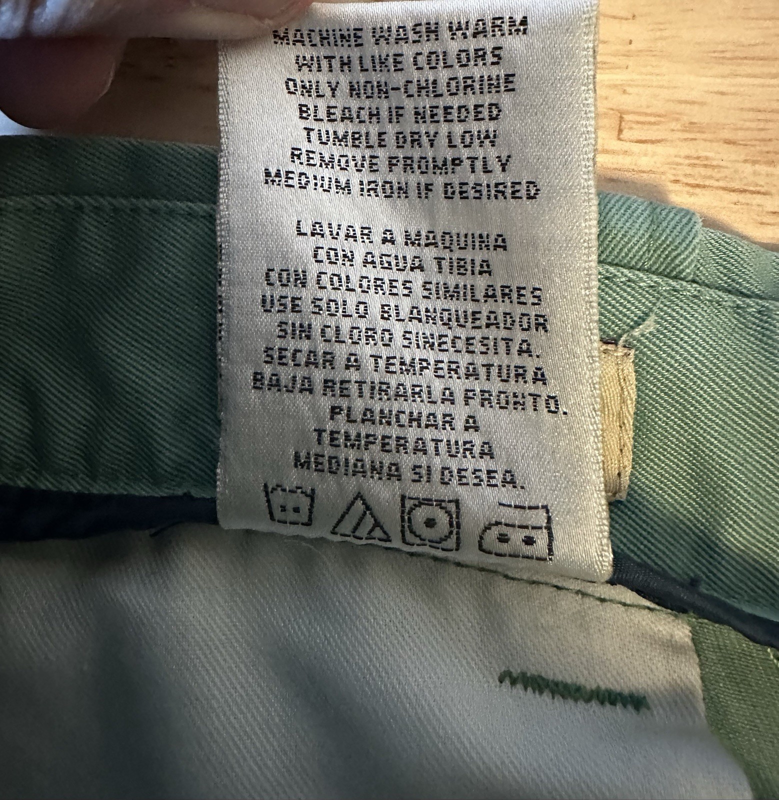 Savane Mens Comfort Summer Pants 34X30 100 Percent Cotton Green Preowned