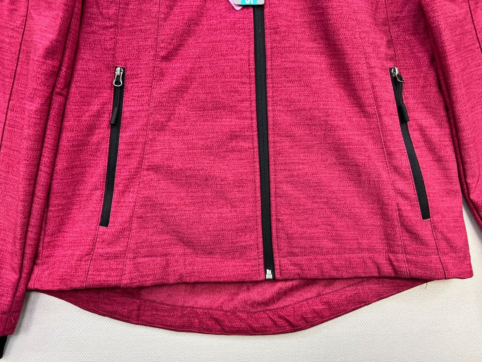 Free Country Womens Softshell Zip Up Hooded Jacket Long Sleeve S Vibrant Berry