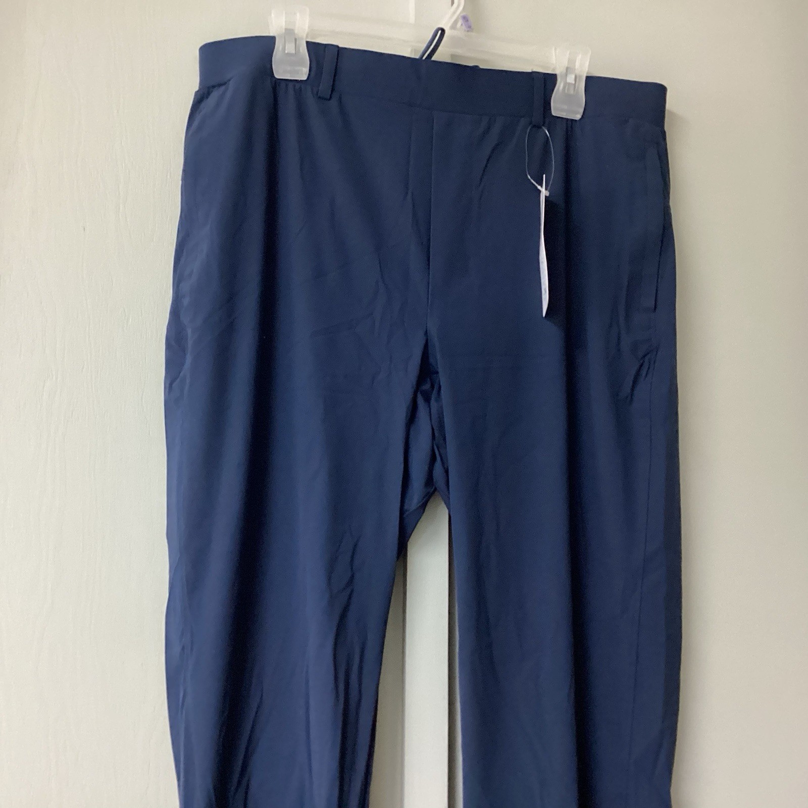 &Collar Performance Menswear Athletic Blue Navy Slim Fit Pants Size 36 X 32 NWT