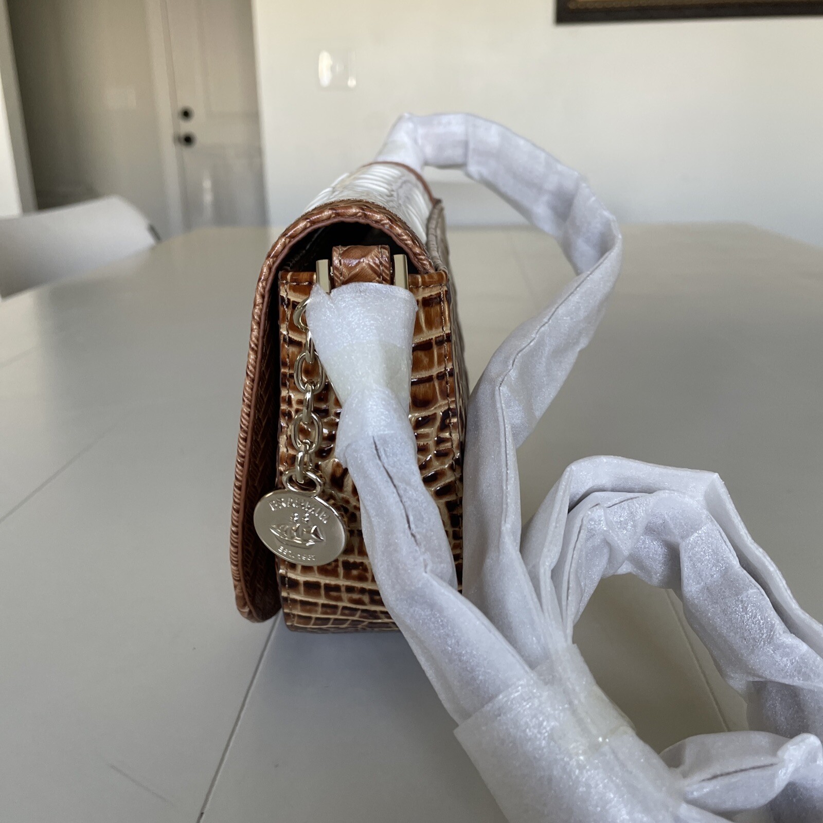 NWT BRAHMIN Briar crossbody, Coconut Milk Tabor, Melbourne genuine leather, $285