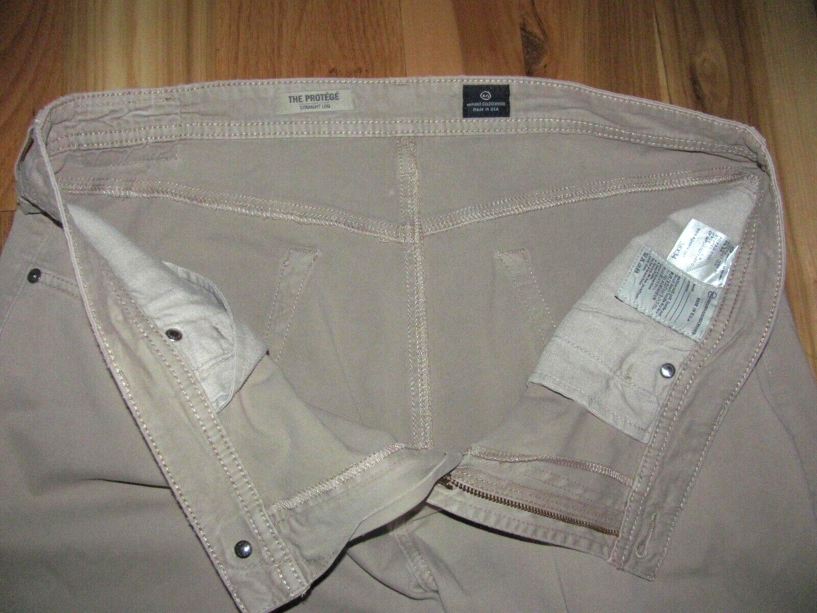 AG Adriano Goldschmied Protege Oatmeal Straight Leg Pant Men’s 38 x 34 (TD10-re)