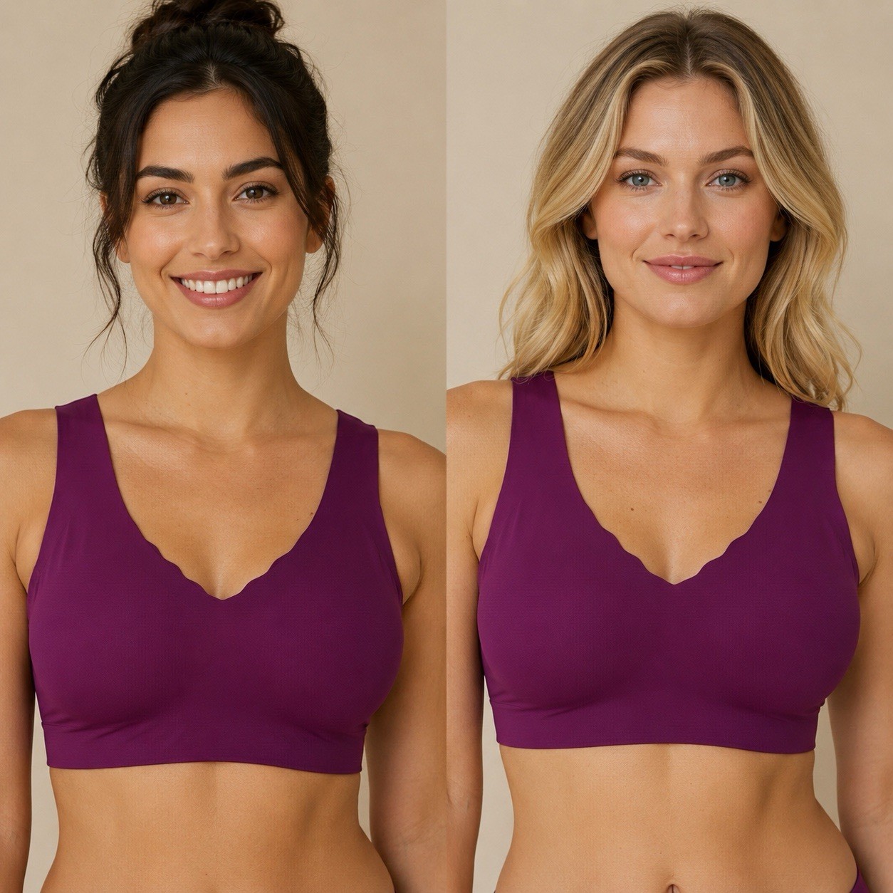 Hanes Signature Comfort SmoothTec Bra 3XL Galatic Red Soft Comfort Set of Two
