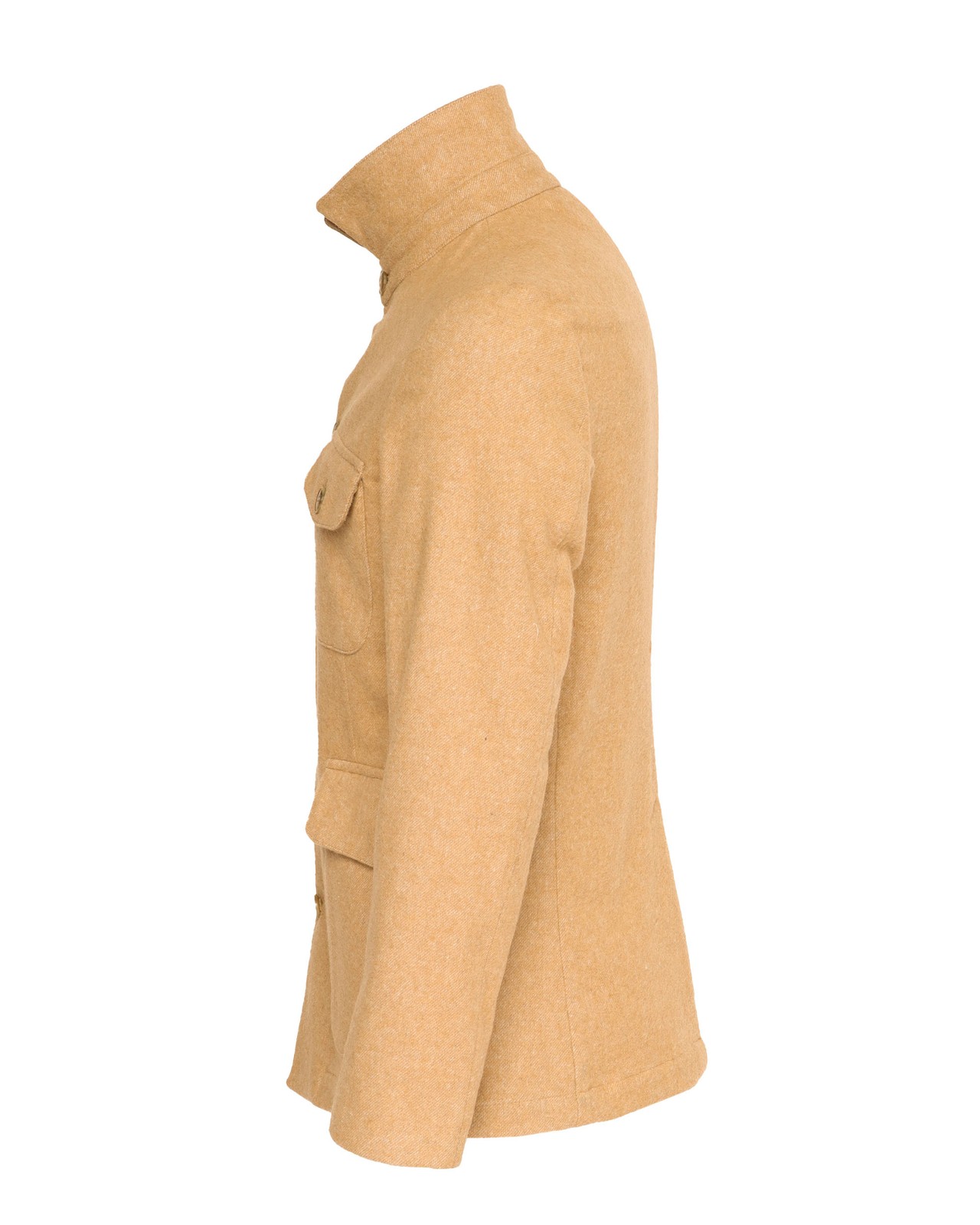 NWT EZZELINO FIELD JACKET yellow cotton cashmere wool luxury Italy XS