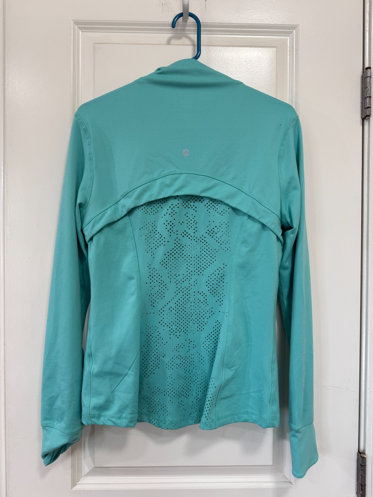 Tangerine Women M Activewear Athletic Jacket Full Zip, Thumb Holes, Stretch, EUC