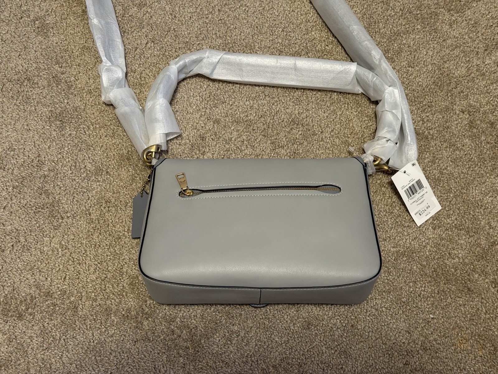 Coach Dove Grey Soft Tabby Purse NWT Leather Shoulder Bag