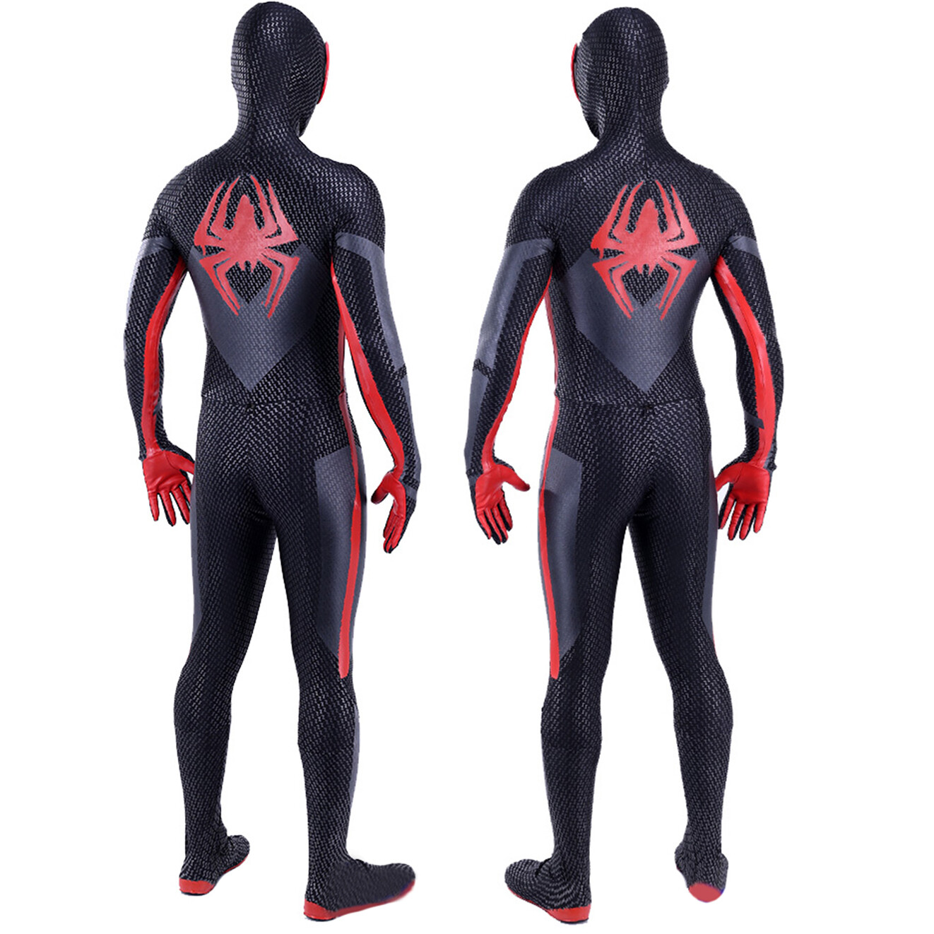 Upgraded Miles Morales Spiderman Jumpsuit Armor Suit Costume Cosplay Halloween