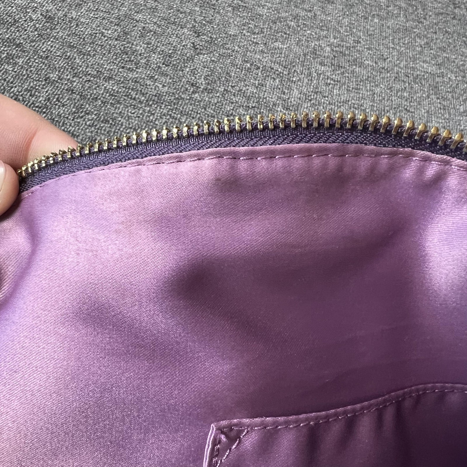 Coach Satchel Bag Womens Purple Leather Madison Sophia Top Handle Zip