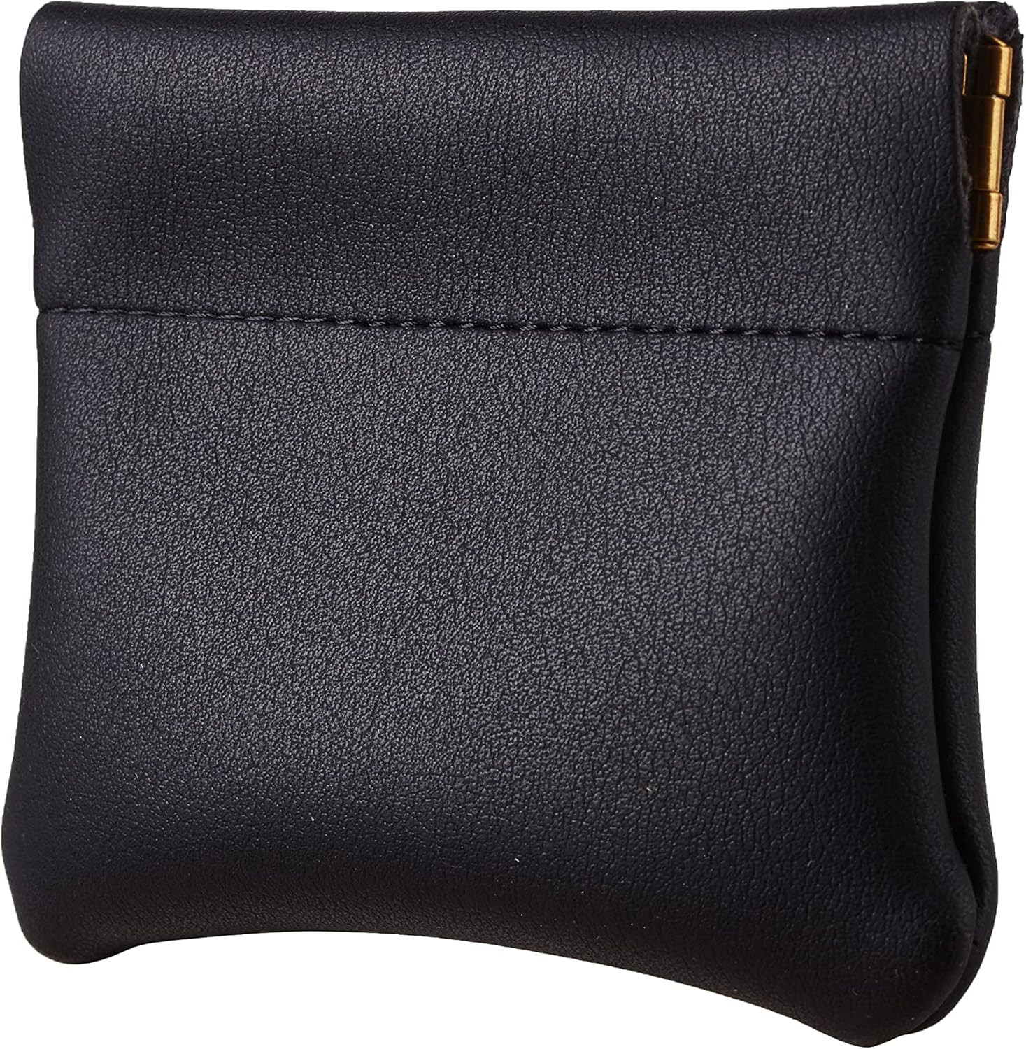 Leather Squeeze Coin Purse Pouch Change Holder for Men & Women