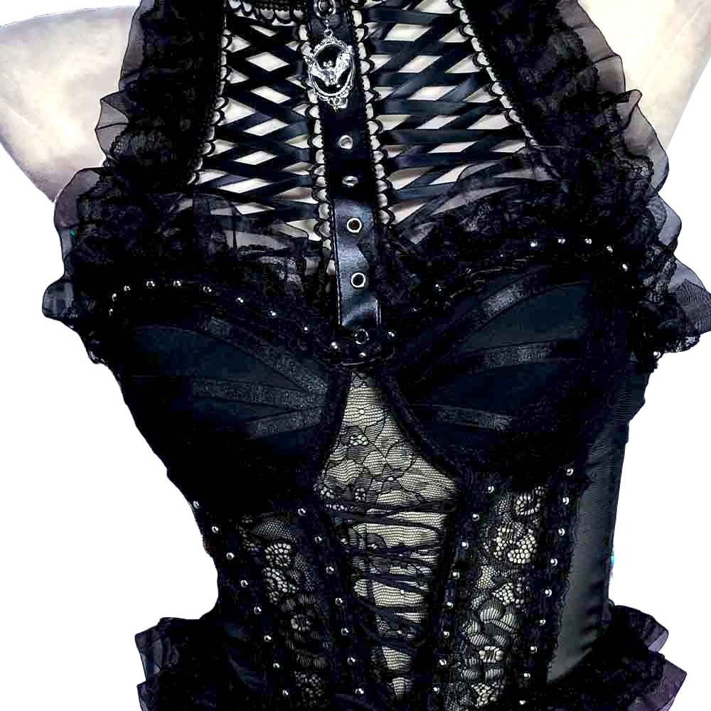 Goth Tops Gothic Tank Punk Rock Clothes Y2K Grunge Emo Clothing Kawaii Vintage