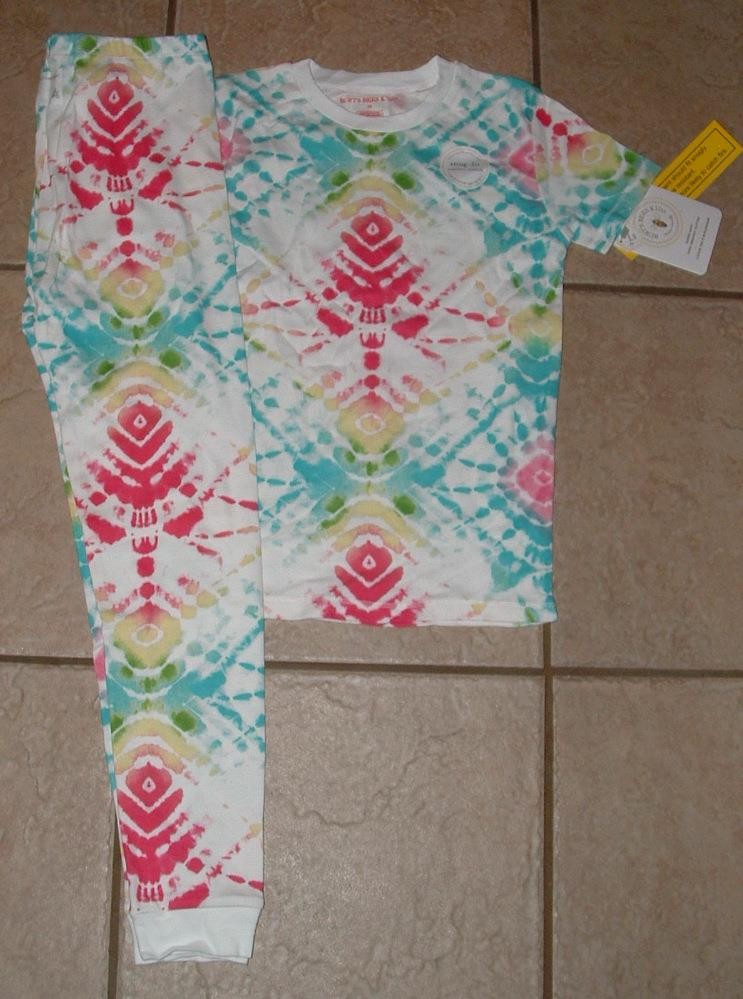 NEW NWT Unisex Kid Sz 10 Tie Dye Snug Fitting 2 Pc Pajamas Lounge Set BURTS BEES