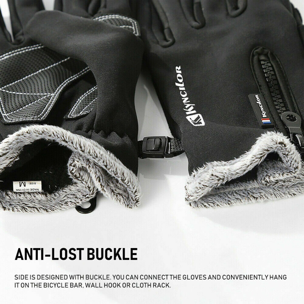 Winter Thermal Gloves Touchscreen Waterproof Windproof Ski Non-Slip Grips Gloves