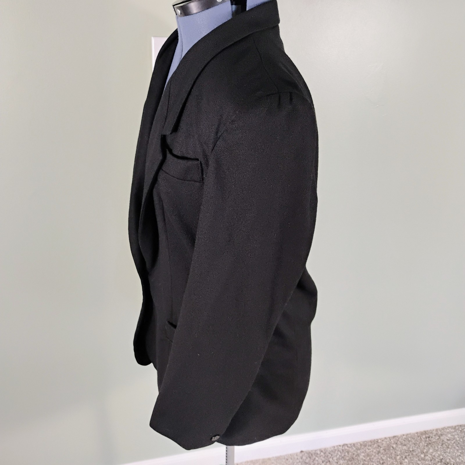 Vintage Stephen Douglas Wool Blazer Women’s Black Size 14 old money preppy chic