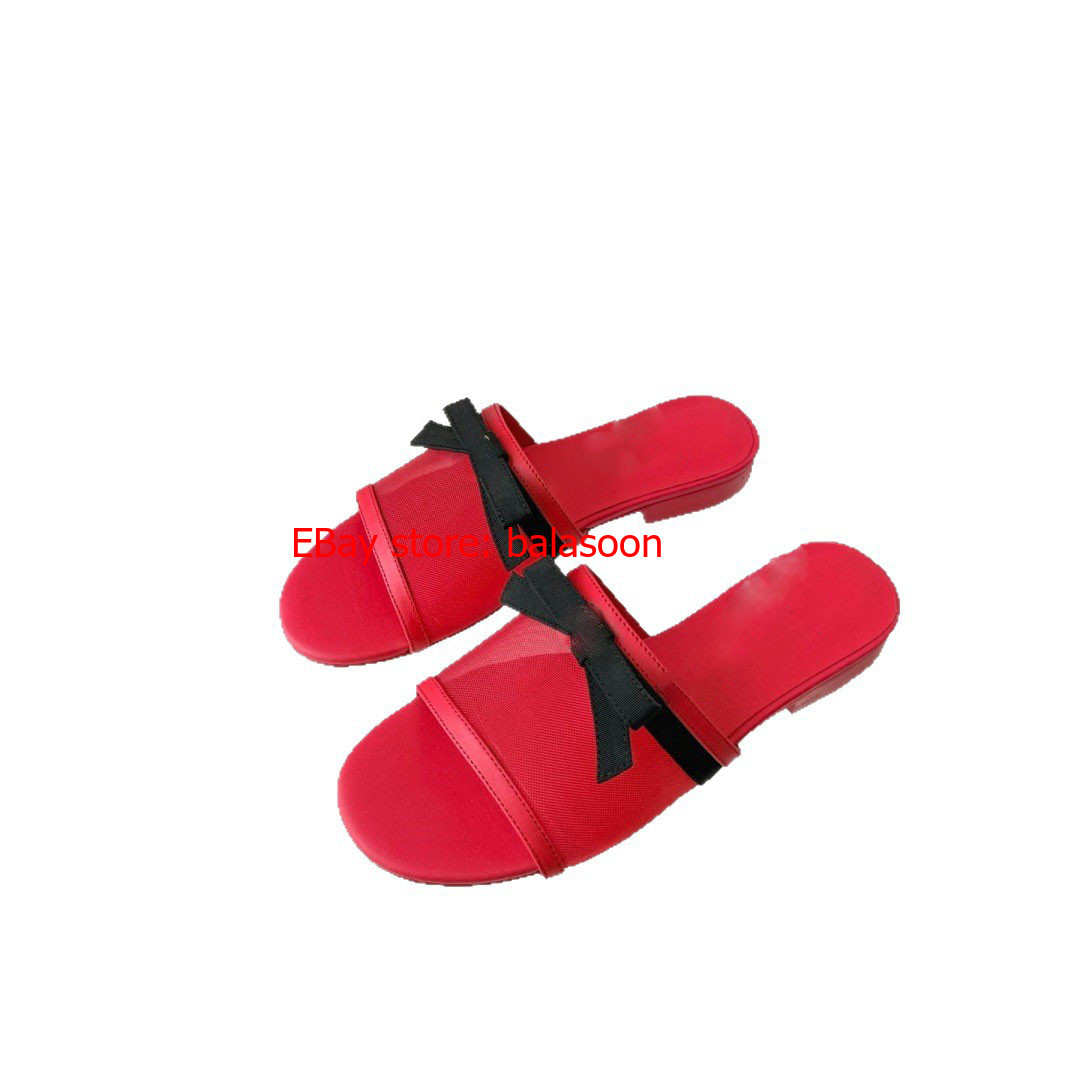 bow low-heeled slippers spring and summer 2026 mesh slippers comfortable 35-40