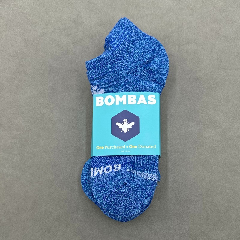 BOMBAS 4 Pairs Men’s All performances Ankle Socks Cushion Size L 9.5-13 Blue