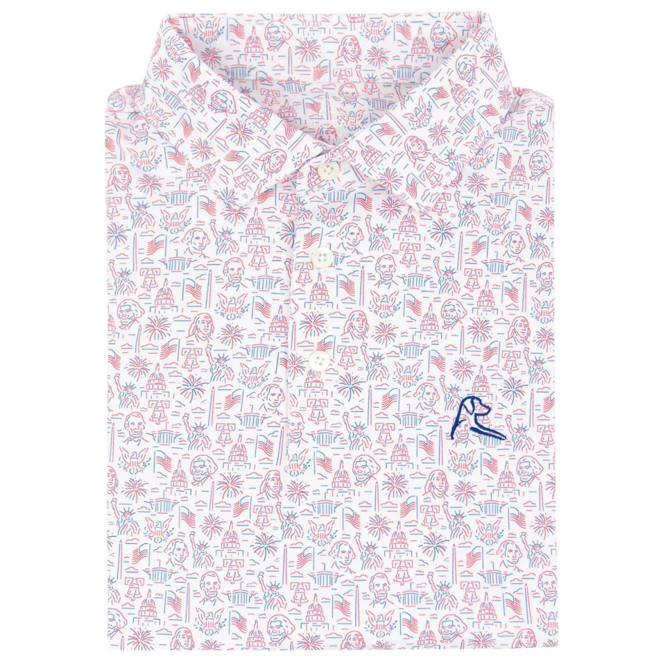 ⭐ The Rhoback American Icon Polo – Patriotic USA Golf Style – Size L-2XL ⭐