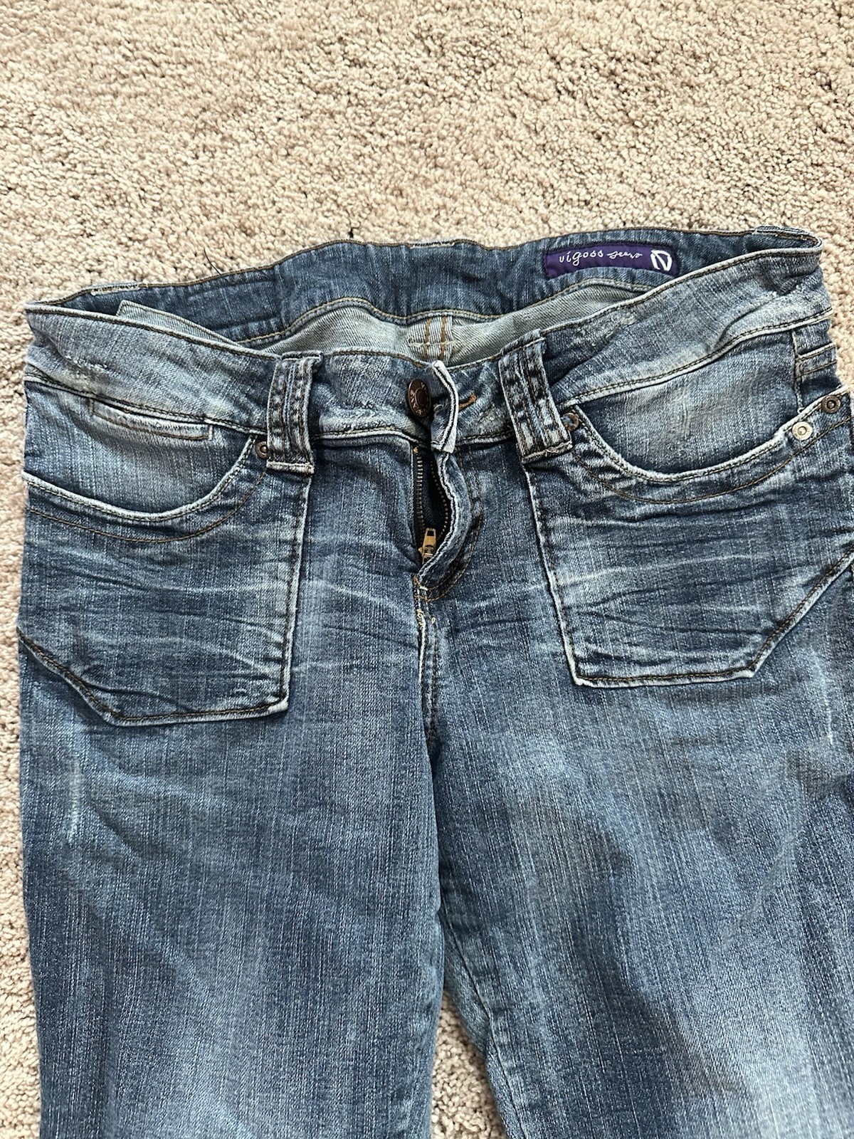 Vigoss Juniors Bootcut Medium Wash Blue Denim Stretch 5-Pocket Jeans Size 11