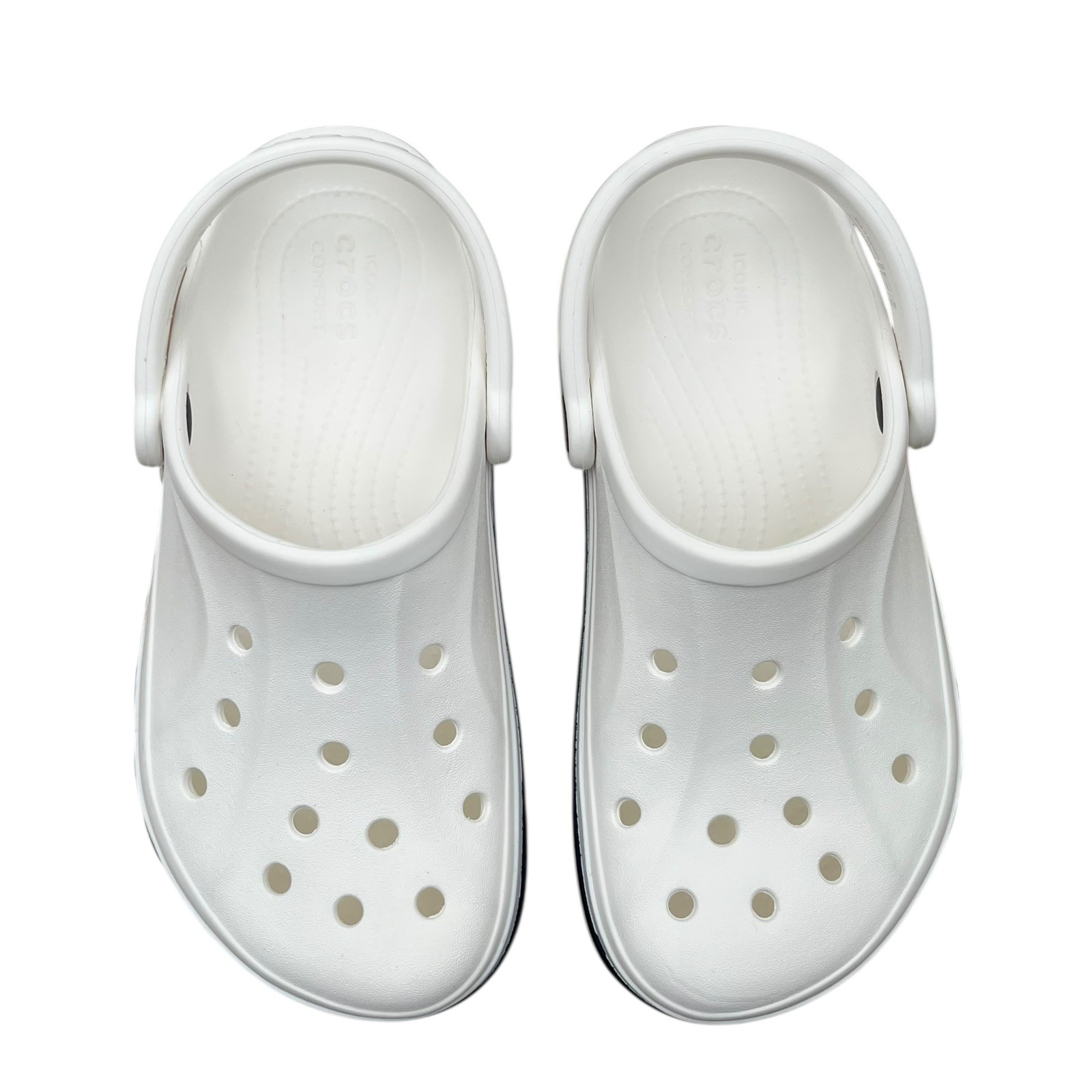 Crocs Bayaband Womens Slip-on Clogs Size 9 White Navy Water Friendly Lightweight
