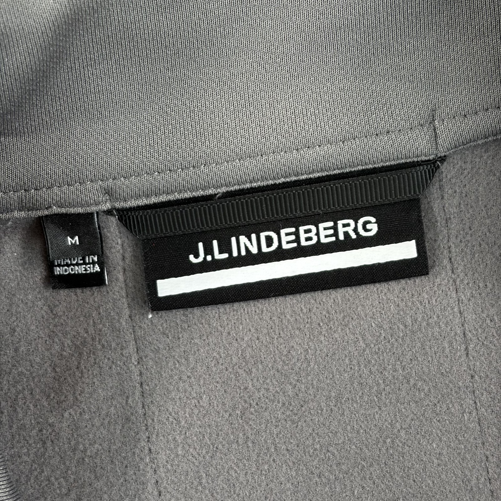 J.Lindeberg Banks Full Zip Mid Layer Golf Jacket in Volcanic Ash Men Medium NWOT