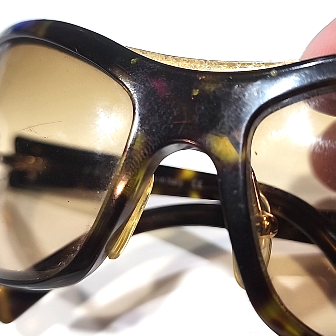 Prada Spr10G Tortoise Brown Wrap Sunglasses 67-16 115mm Italy