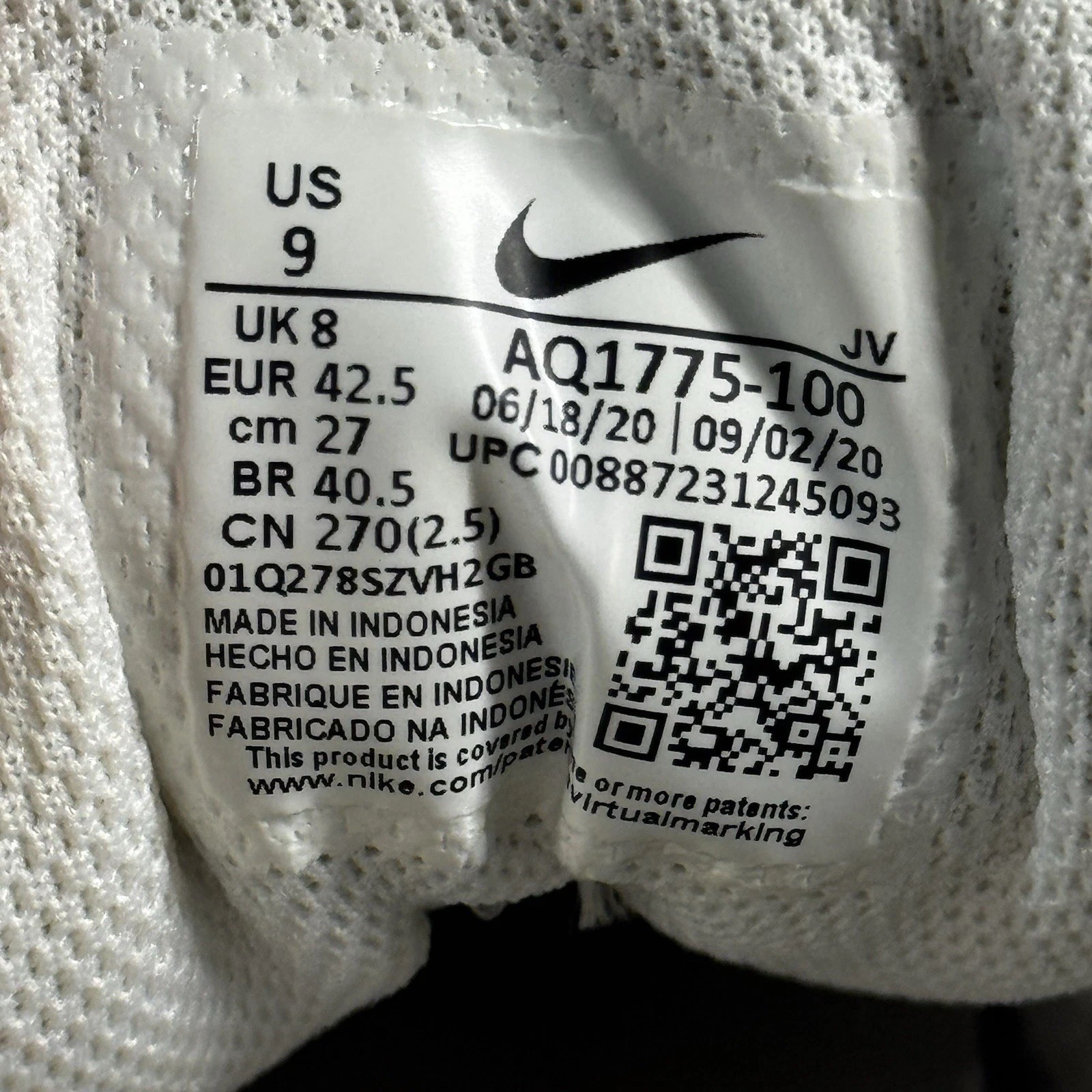 Size 10.5 – Nike Court Vision Next Nature Low Triple White
