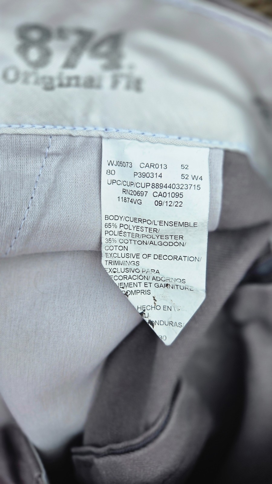 Men’s DICKIES Original Fit 874 Work Pants Grey 36X30