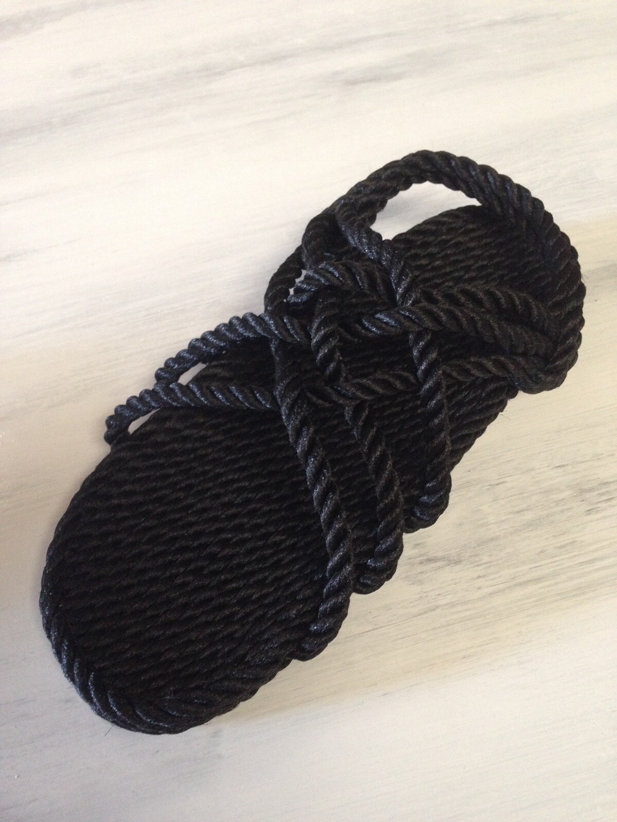 Rope Sandals Mens Size 13 Medium Width Black Vegan