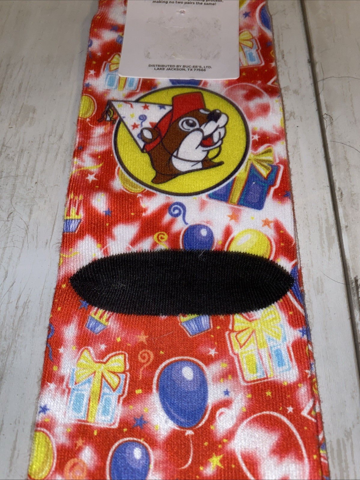 *BUCEES*BIRTHDAY CREW SOCKS*TYE DYE*One Size Fits Most*NEW*UNISEX*Balloons/Gifts