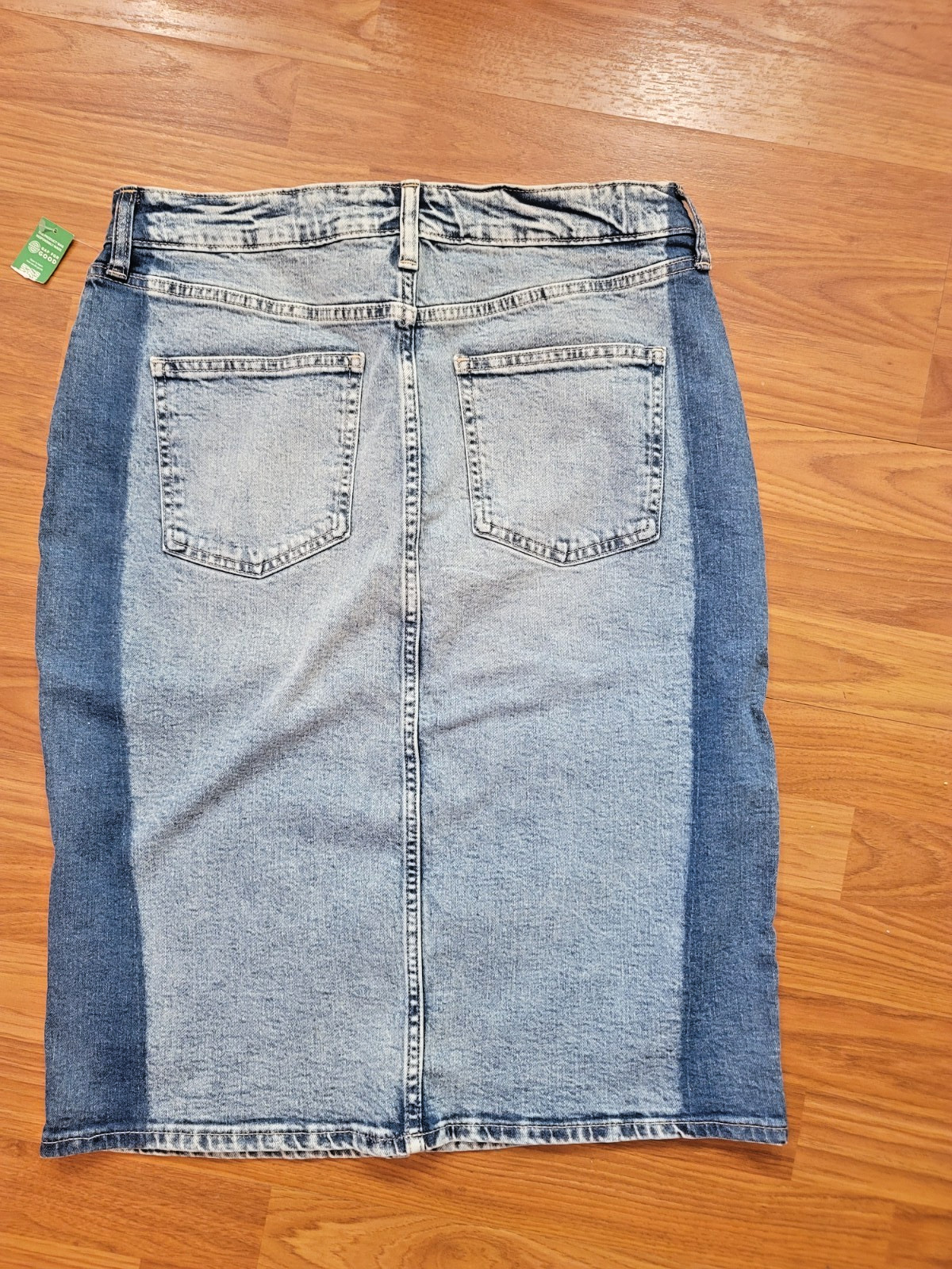 NWT GAP Denim Colorblock Two-Tone Midi Skirt Size 8/29 NEW