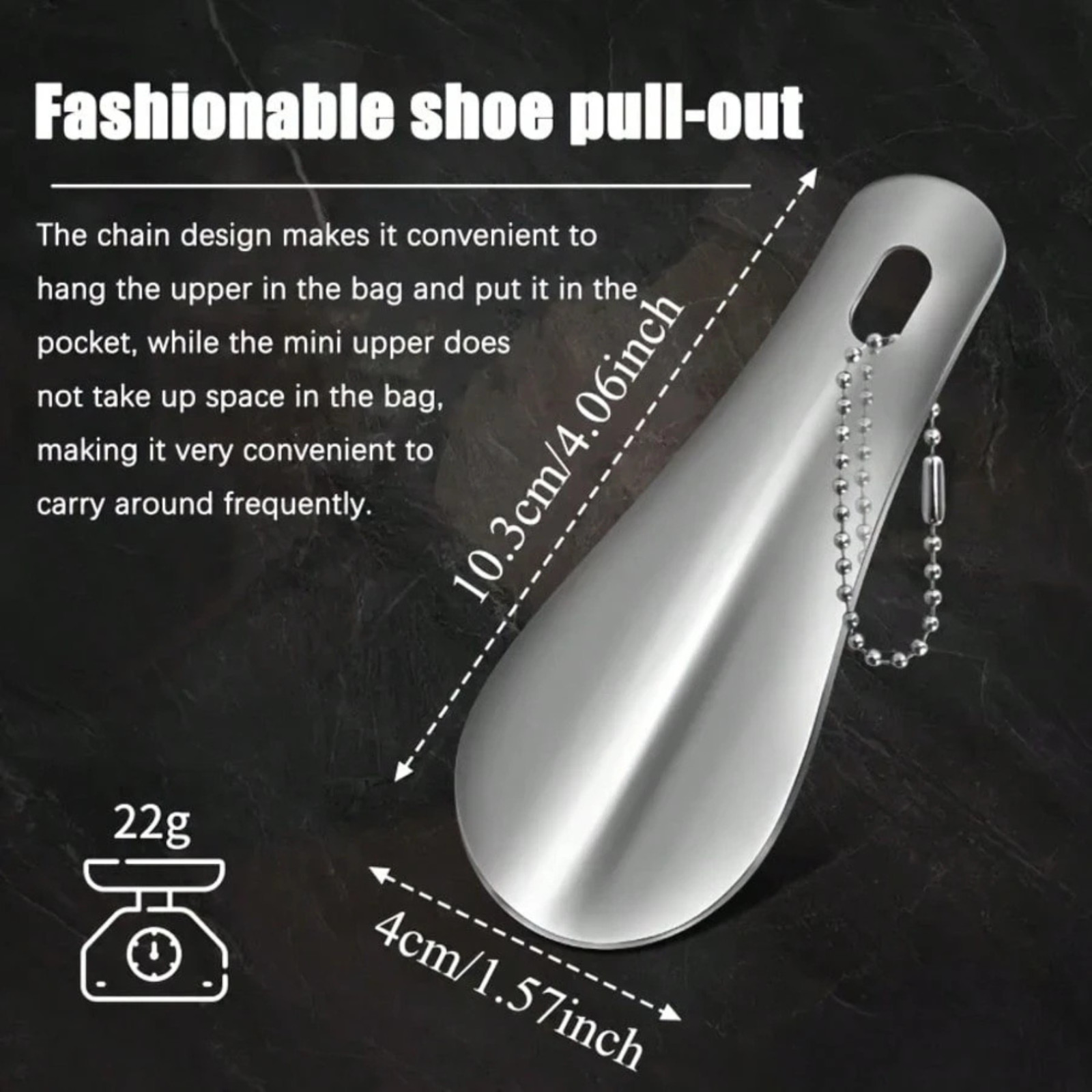 Portable Metal Shoe Horn Lifter Mini Stainless Steel Boot Puller Spoon For Help